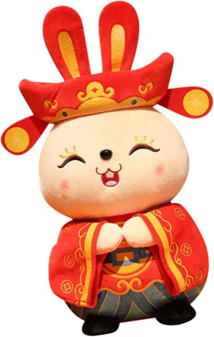 Mascot Doll Soft Stuffed Bunny for bewilder Boys and Girls for Birthdays and Celebrations Adorable Toy Chinese Year 
