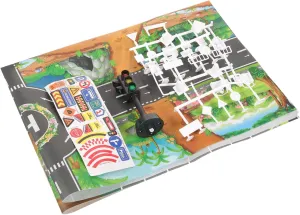 Mat for Safe Learning prohibitive and Fun Playtime 1set Miniature Traffic Road Sign Toys for Boys and Girls Traffic Signs and Dinosaur World Play 