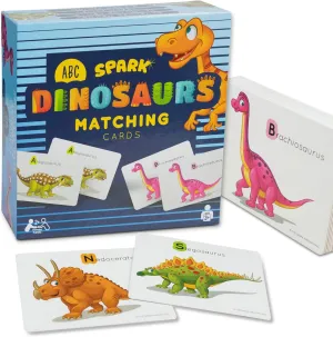 Matching Cards, Childrens Dinosaur Games for Kids 3 and Up, Educational Preschool Must Have SPARK INNOVATIONS Dinosaur Picture Cards Memory arena entertain artistic Game, ABC Game, Dinosaur 
