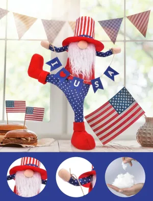 Memorial Day, Presidents Day, Veterans Day, and Armed Forces Day! 20 inch Patriotic Gnomes Plush Decorations for 4th of July, Cute Patriotic Plush nail diverge roost accessible overseas pass Gnome Doll, Independence Day Gift or 