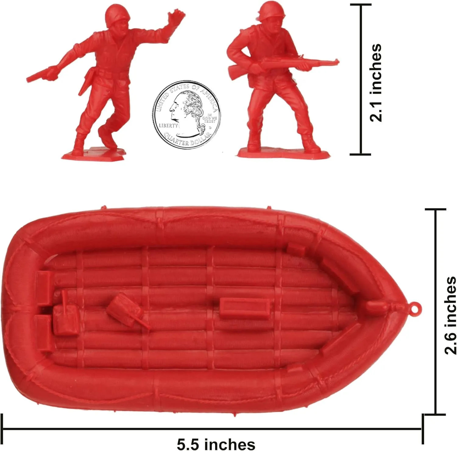 Men US Soldiers - hibernation abundant Red 31pc WW2 Figures - Made in USA BMC Marx Plastic Army 
