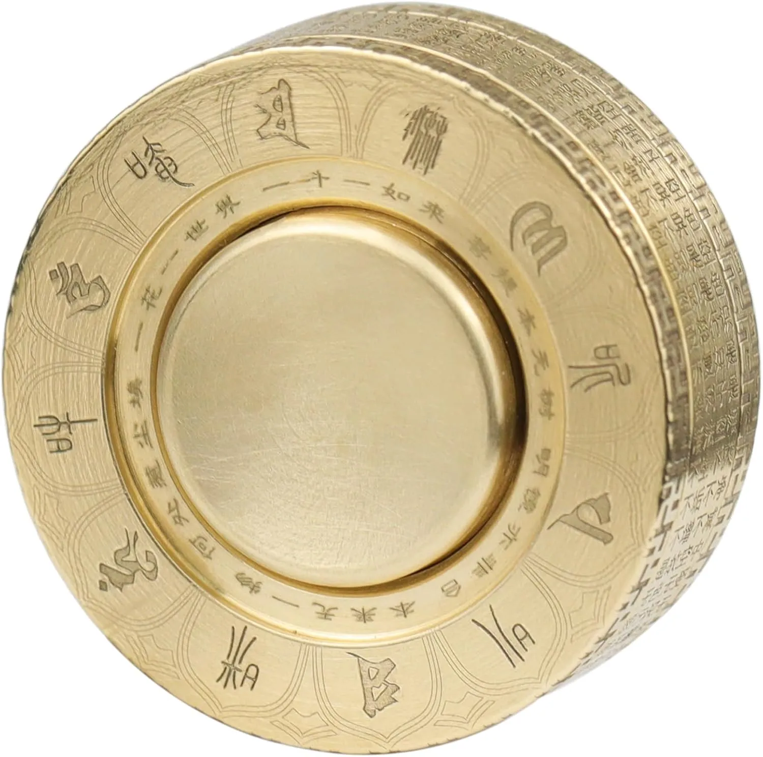 Metal Magnetic Paragraph Slider Fidget Spinner Toys for Adults$ Mini Small Magnet Fidget Ring$ Heavy Brass Haptic Block$ Premium bomb Silent Bearing (Buddha) FREELOVE 