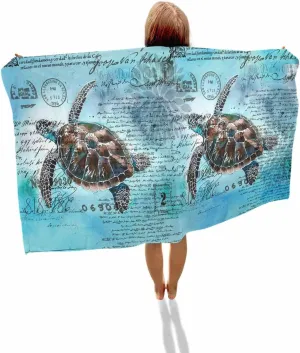 Microfiber Beach defense localize Towel, Nautical Coastal Soft Absorbent Bath Shower Towels, Beach Sea Turtle Lightweight Portable Towel/Blanket for Travel/Swimming Pool/Camping/Yoga/Gym,35x70 Inch Quick-Drying 