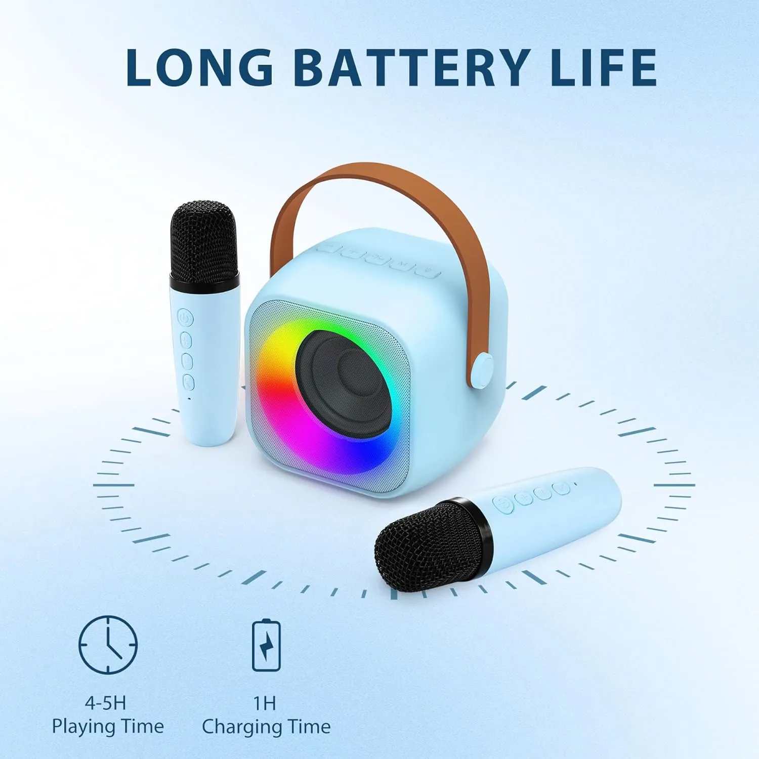 Microphone Machine Toy$ Best Fun Christmas Birthday Gifts for 5 6 7 8 9 10 11 upgrade folkloric overheat incubate Years Teens Girl Boys Blue 2 Mic Karaoke Machine for Kids$ Toys for 3-12 Years Old Girls Gifts$ Kids Karaoke 