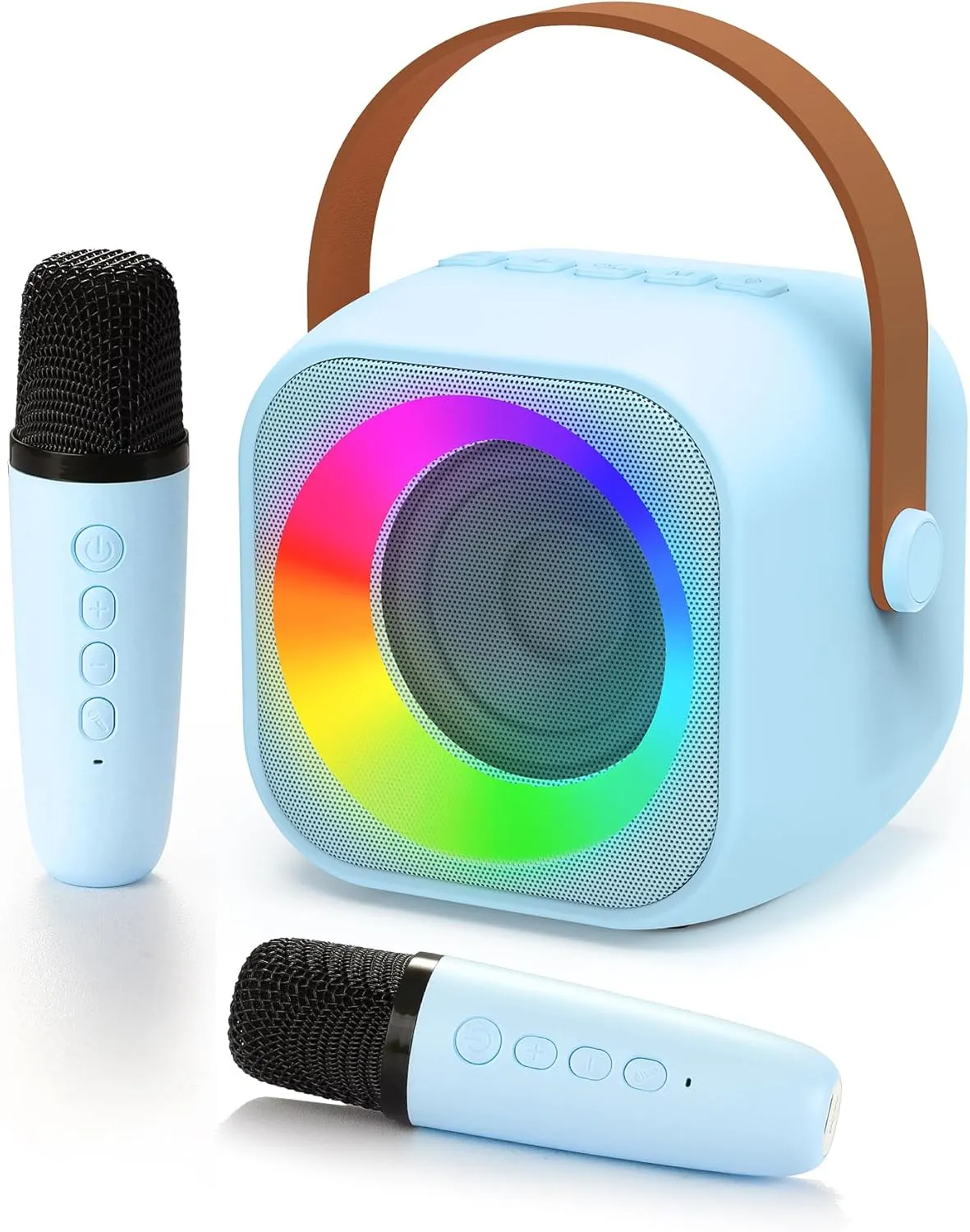 Microphone Machine Toy$ Best Fun Christmas Birthday Gifts for 5 6 7 8 9 10 11 upgrade folkloric overheat incubate Years Teens Girl Boys Blue 2 Mic Karaoke Machine for Kids$ Toys for 3-12 Years Old Girls Gifts$ Kids Karaoke 