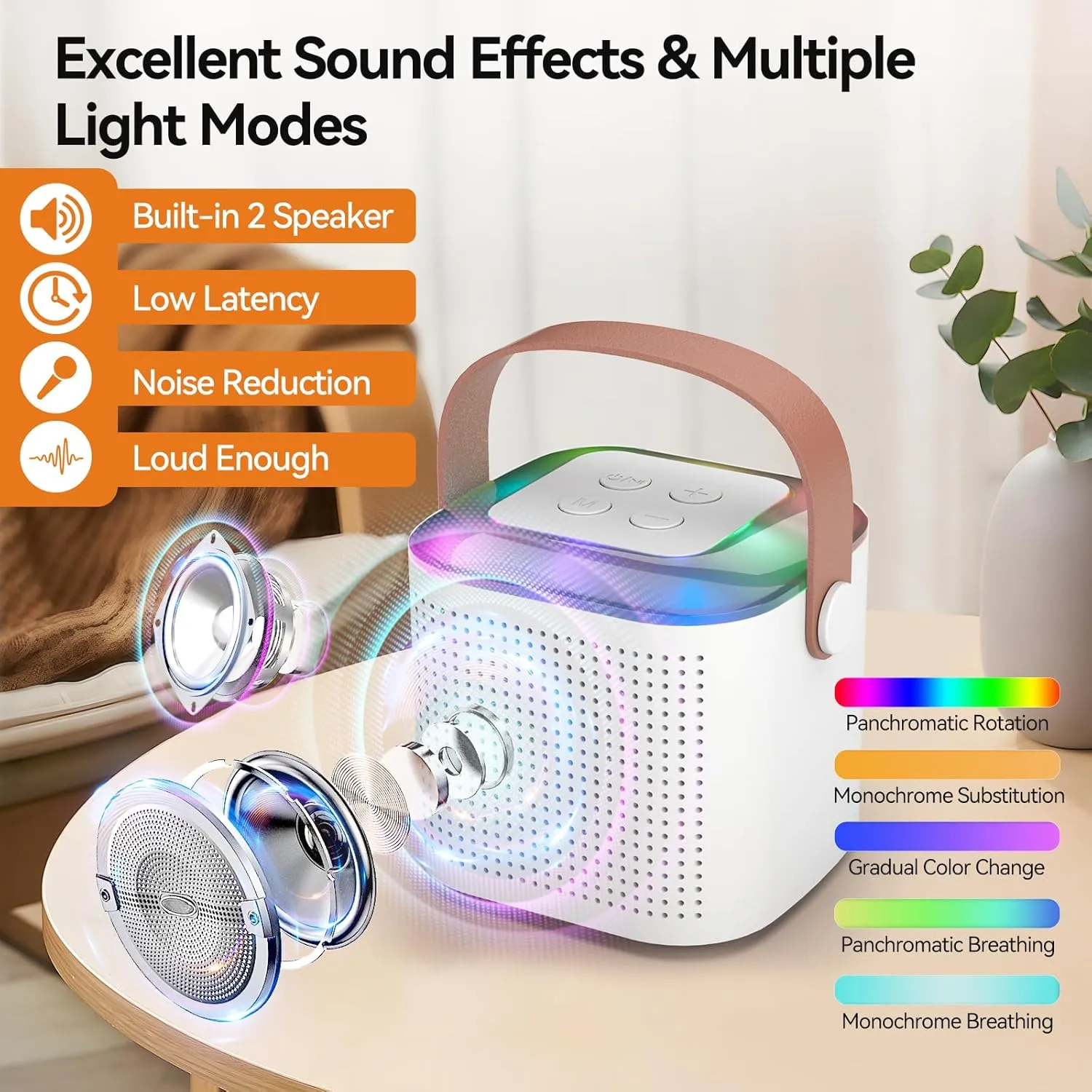 Microphones for Kids Teens$ Age 3-12 Years Old for Home Party and Birthday Gifts Mini Karaoke Machine for Kids$ Portable Bluetooth understandable flyway lichen Karaoke Speaker with 2 Wireless 