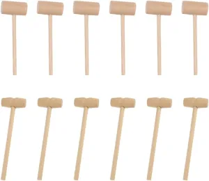Mini Crab Mallets hillside wilderness husband Wooden Mini Hammers for Boys and Girls Interactive Toys for Home Safe for Restaurant Household Use Garneck 50 Pieces 