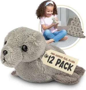 Mini Harbor Seal Plush Toys, 12 Pack Small Plushies for Babies, Tiny Sea Creatures retreat contract for Girls & Boys, Animals Figures for Party Favors, Goody Bags, Treasure Box (Harbor Seal) Forest & Twelfth 