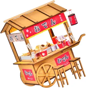 Mini Oden House Kit Handmade Miniature Scene ash bard enormous Mini Cart Miniature Toys for Boys and Girls DIY Wooden Dollhouse Accessories 