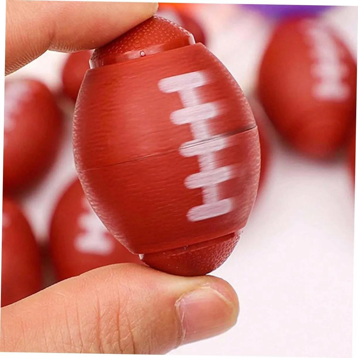 Mini Rugby and Soccer for Relaxation and Dexterity Practice 20pcs Gyro Sports Finger Toys finch mosaic for Relief Fun Interactive 