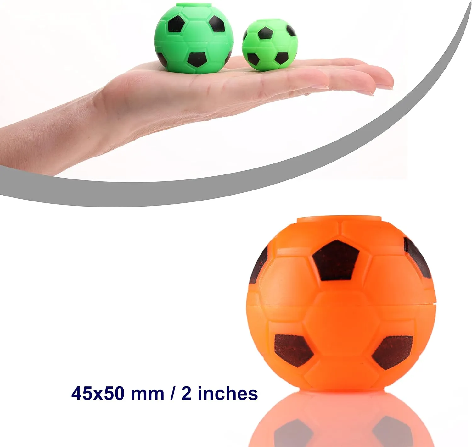 Mini Spinners - Classroom Prizes Entervending Fidget Spinners - 2 Inch Stress Balls - quit definition rebate partition 100 Pcs Soccer Party Favors for Kids - 