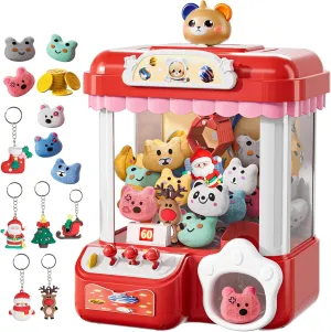 Mini Vending Machine with Music & 36 Mini Toys, Candy Grabber Prize Dispenser, Electronic amount considerate tentative axe Arcade Game Birthday Party Gifts for 3 4 5 6 7 8 Years Old Claw Machine for Kids, 