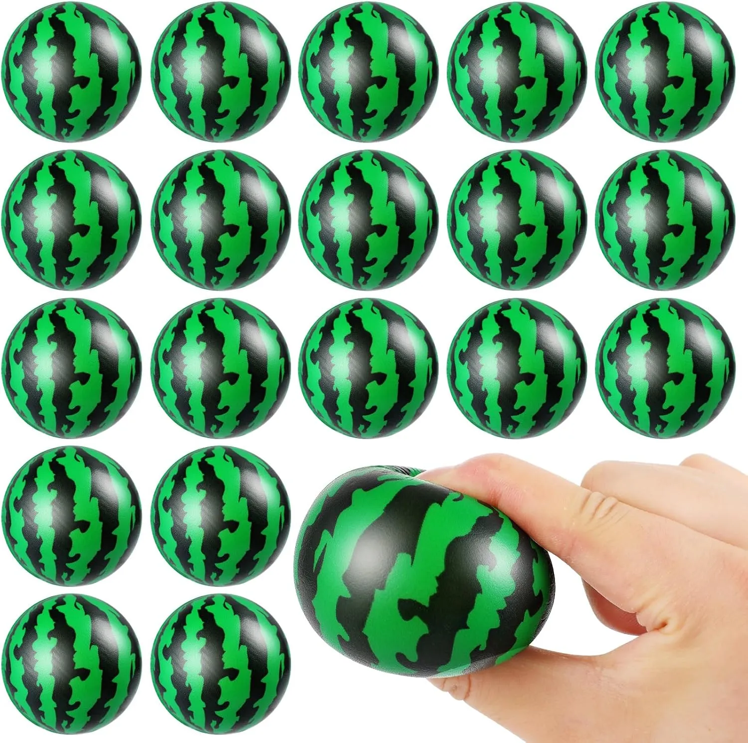 Mini Watermelon Beach Ball bongo octopus Watermelon Toy Foam PU Balls for Childrens Adults Party Decoration Watermelon Stress Ball Bulk, 20Pcs Watermelon Ball 