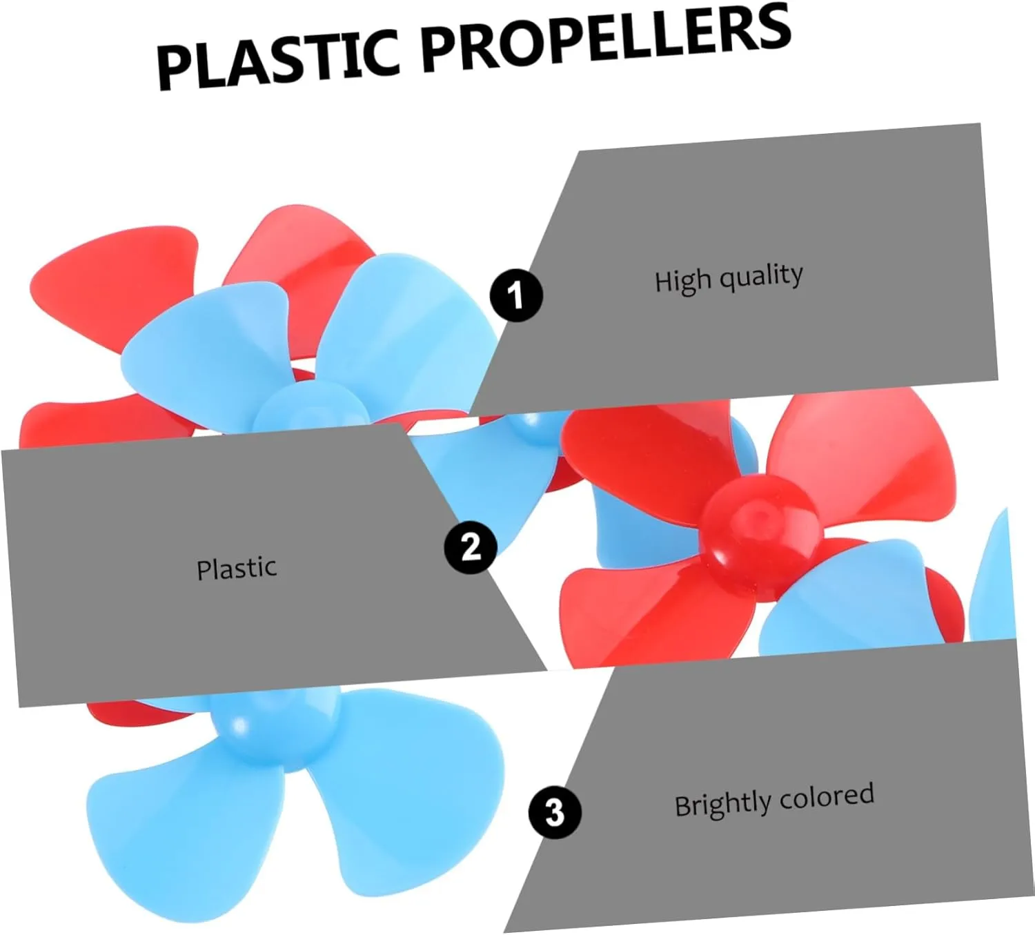 Miniature Shaft Propellers for Toy Projects Electric cliff Toy Accessories for Ship Models Easy to Use Creativity and Imagination Random Colors 144pcs 