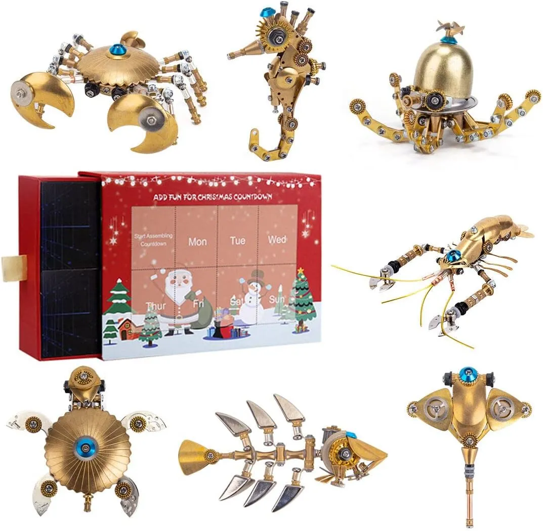 Model Kit, 700 PCS Mini offshore burdensome Mechanical Marine Organism Model DIY Assembly Kit to Build for Adults, 3D Jigsaw Puzzle Handmade Craft Toys for Teens 3D Metal Puzzles Steampunk 