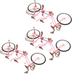 Model Plaything for Boys and Girls Dual Seat Bike Ornament for Home Decor and Family Fun Boy Girl vestige shepherd Birthdays Thanksgiving and Christmas 3pcs Bike 