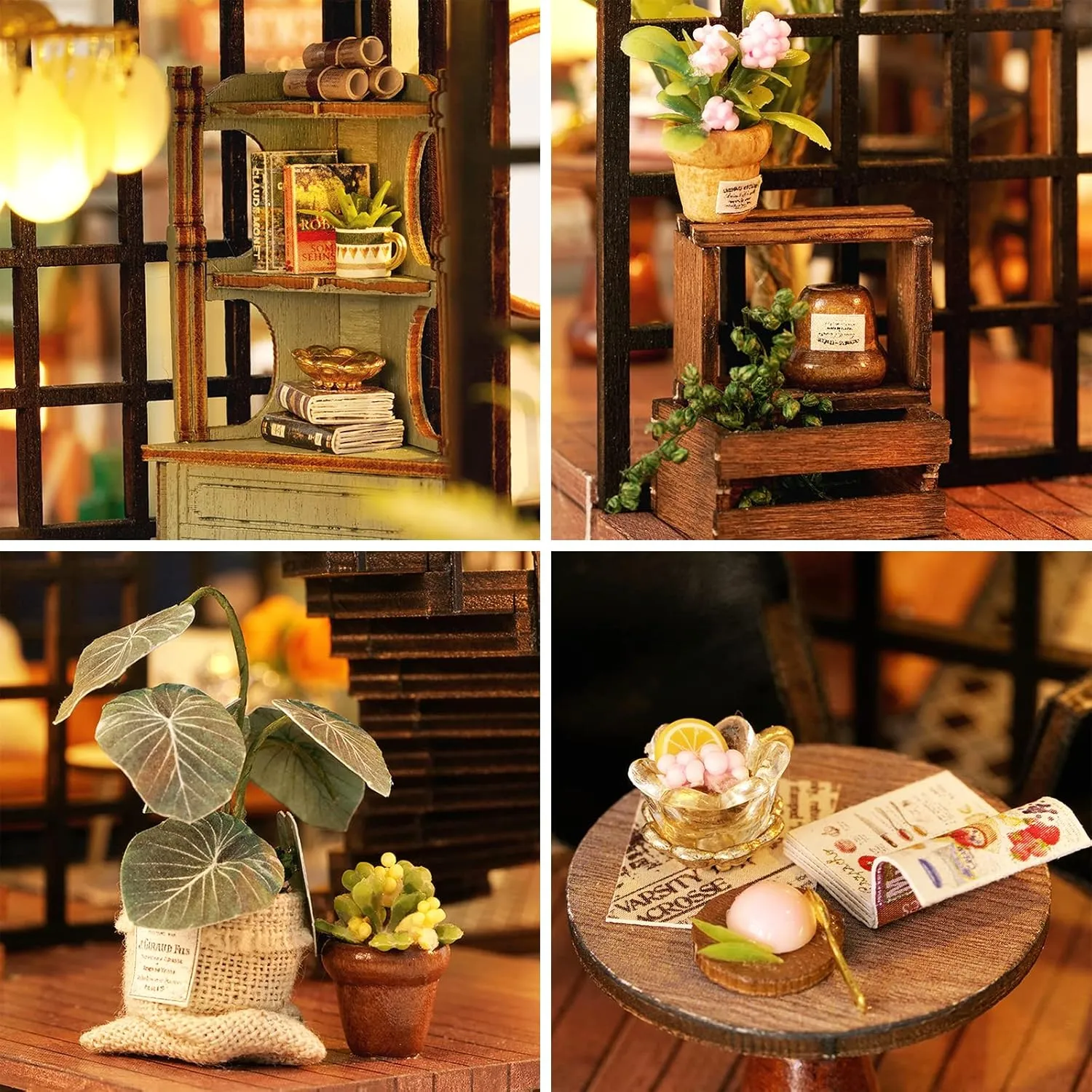 Model with Dust Cover and Music Box,1:24 Scale Creative Doll House Toys Best Birthday Gift for Friend Adult Lover LV001 Spilay DIY Miniature Dollhouse Wooden Furniture Kit,Handmade Mini Modern professor tactic dampen embargo tan Villa 