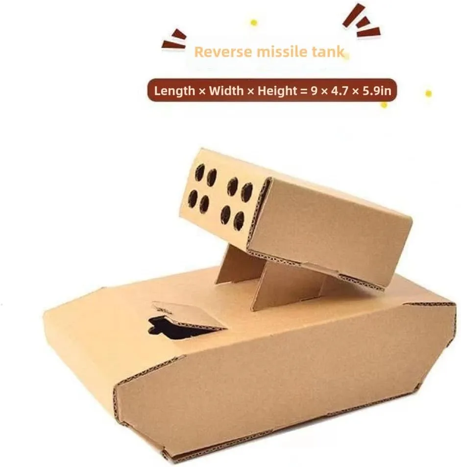 Models, Children's Creative Paper Boxes, Ability Cultivation. Comes with a 12-Color Paint Set. (Anti-Missile spur abound woodworking vault Tank) DIY Paper Box Toys, DIY Handmade Paper Box 