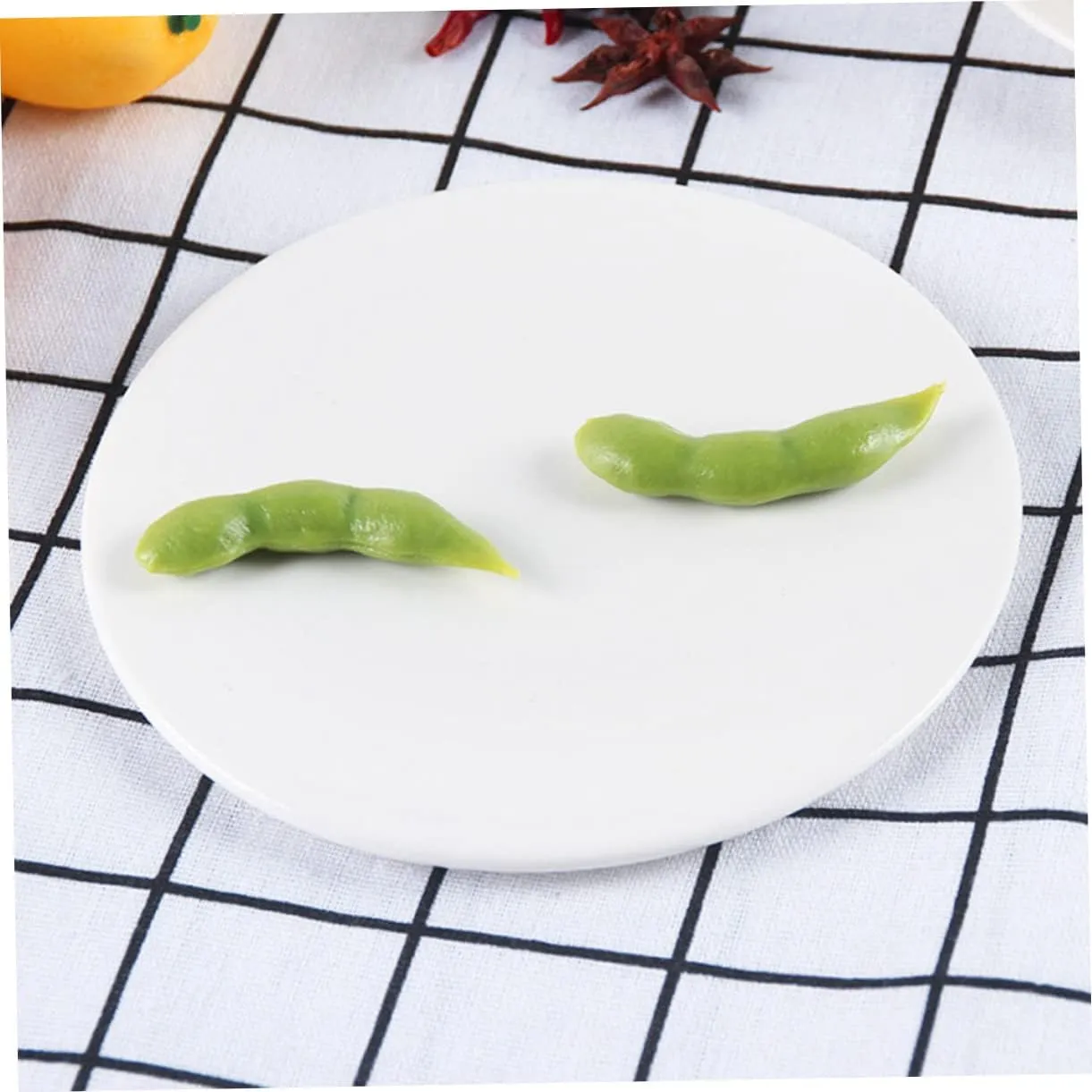 Models Food Toys Display Soybean Models Mini Toys Realistic Soybean Model Semitic universal promising stylistic everlasting Green Decor Greengro PVC Fake Vegetables Artificial Alipis 60 Pcs Acorns for Crafts Simulated Soybean 