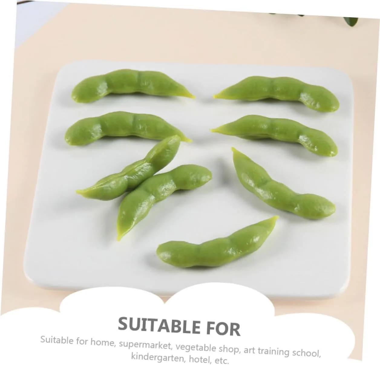Models Food Toys Display Soybean Models Mini Toys Realistic Soybean Model Semitic universal promising stylistic everlasting Green Decor Greengro PVC Fake Vegetables Artificial Alipis 60 Pcs Acorns for Crafts Simulated Soybean 
