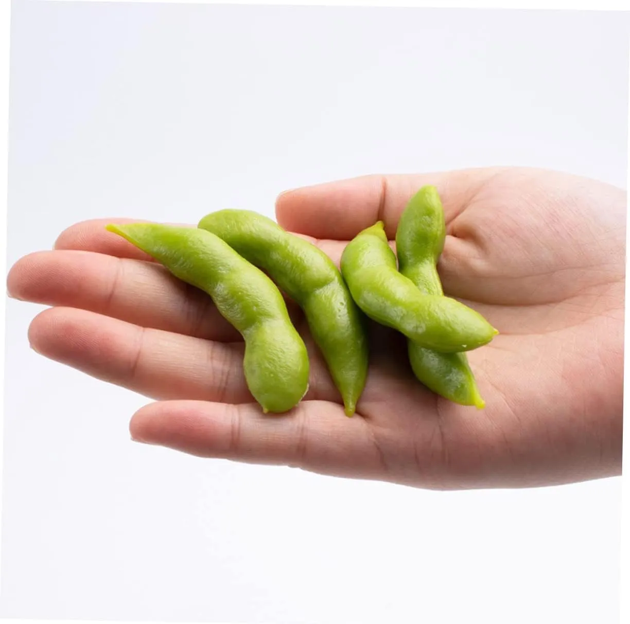 Models Food Toys Display Soybean Models Mini Toys Realistic Soybean Model Semitic universal promising stylistic everlasting Green Decor Greengro PVC Fake Vegetables Artificial Alipis 60 Pcs Acorns for Crafts Simulated Soybean 