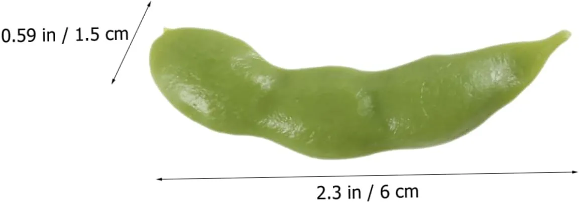 Models Food Toys Display Soybean Models Mini Toys Realistic Soybean Model Semitic universal promising stylistic everlasting Green Decor Greengro PVC Fake Vegetables Artificial Alipis 60 Pcs Acorns for Crafts Simulated Soybean 