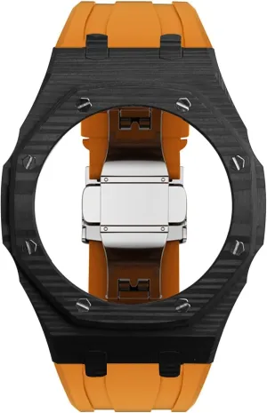 modification kit luxury protective rubber sports band butterfly buckle 3rd redwood hardware carbon fiber case for ga2100 2110 gen3 gen4 