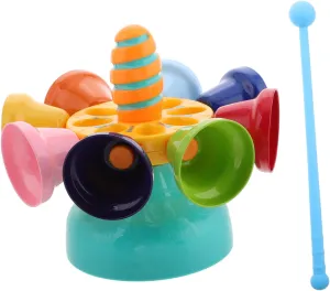 Motor Skills Creativity for Boy Girl 1 Set impede Rotating Hand Bell Engaging Educational Music Bells for Early Learning Boosts 