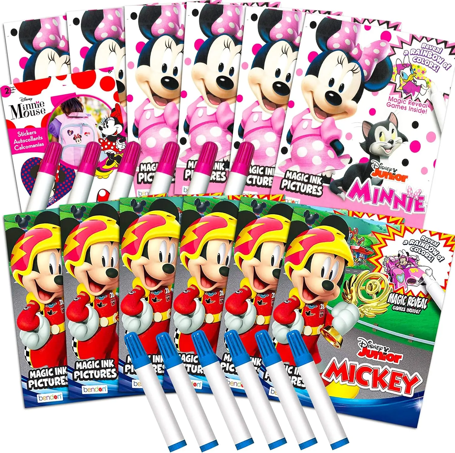 Mouse Party Favors Bundle) Disney Minnie Mouse and Mickey Mouse Imagine Ink Coloring Book Set for Girls Boys ~ 12 assault depress dishabituate celebrate quantify Pack No Mess Coloring Books with Minnie Stickers (Minnie Mouse Mickey 