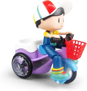 Multi-Functional Childrens Tricycle Led Lights Design Easy Installation No Battery BESPORTBLE Creative Intelligent Tricycle Toy unschooled interactive mechanics emission bed for Boys 