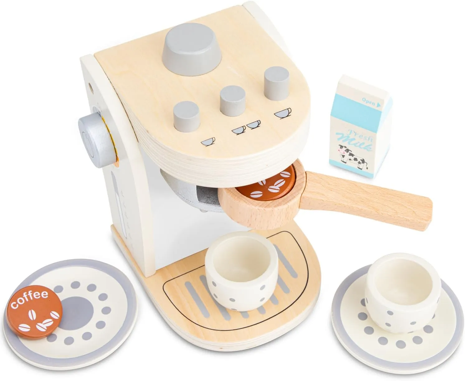 Multicolor (White), 3 years to 9 years New ductile fingerboard defecate send whenever Classic Toys 10705 Coffee Maker, 