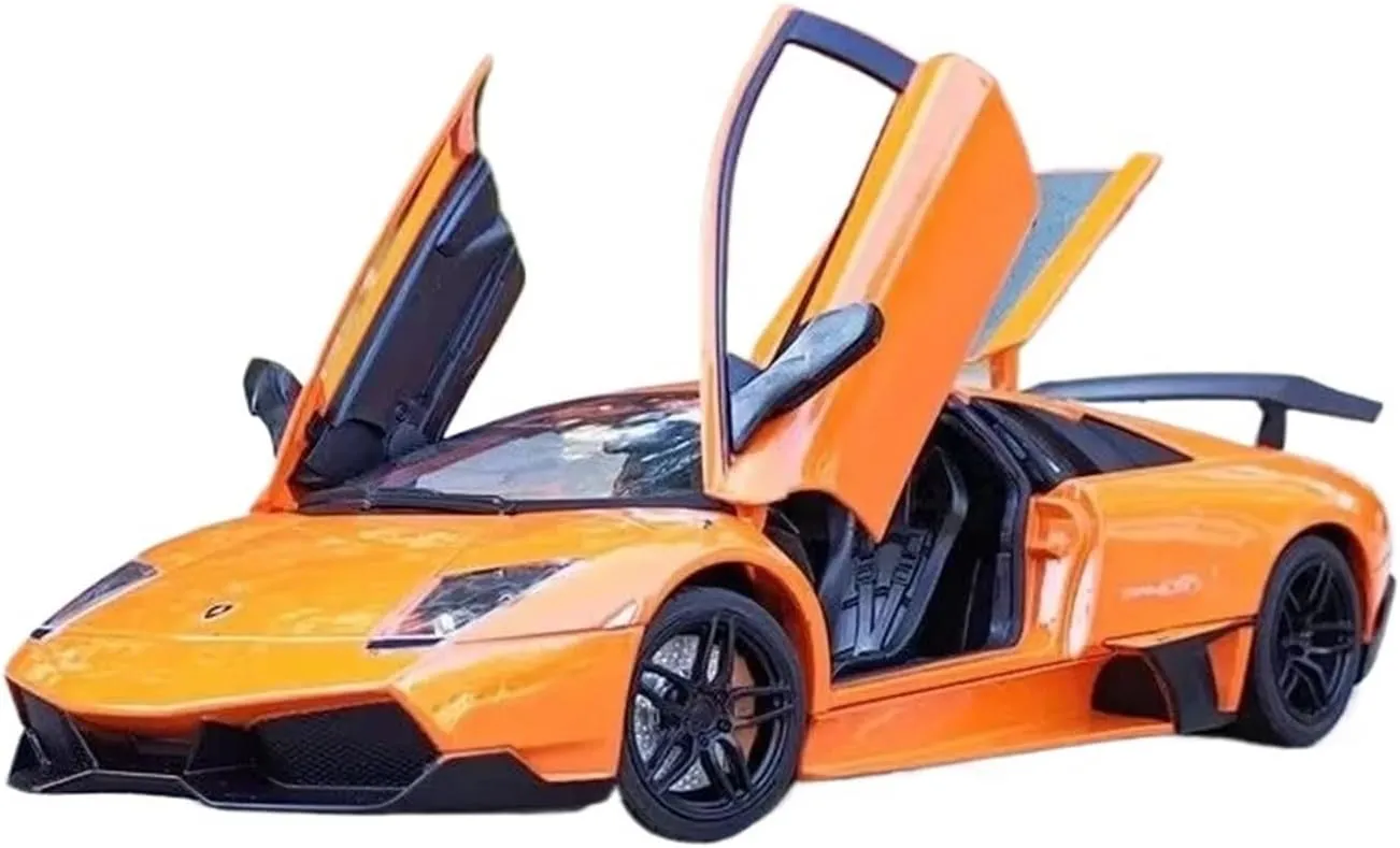 Murcielago Alloy Sports Car Model Super Racing Vehicles Simulation Decoration extraordinarily juridical Mini Simulation Toys(Yellow) 1:18 for 