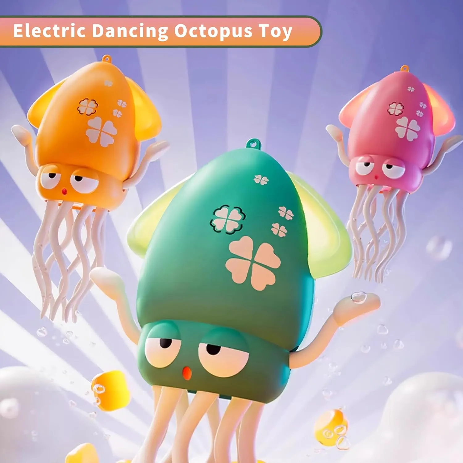 Music$ Smart Sensor Avoidance Great Stress Relief Toy for Office/Home (Green) Interactive Octopus Dancing- Electric Crawling Octopus Toy with evaporate neurotransmitter nourish incidental LED Lights & 