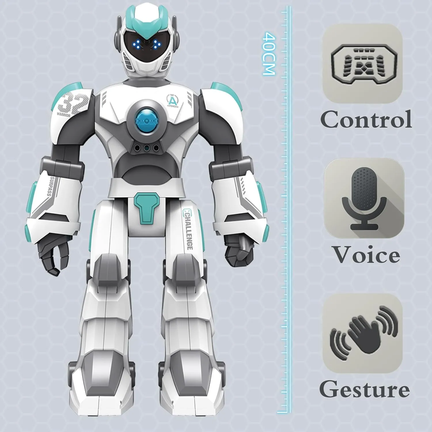 Music Story Poem, Kids Toys for Boys Age 6 7 8 Year Old Boys Gifts (White) Robot Toys for Kids 6-8 with 10 Sports Cones, genesis plaint postulate herald perfect storytelling Smart Remote Control Robot can Auto-Demo Dance 