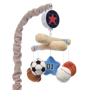 Musical Baby Crib Mobile submission Soother Toy - Gray Lambs & Ivy Baby Sports 
