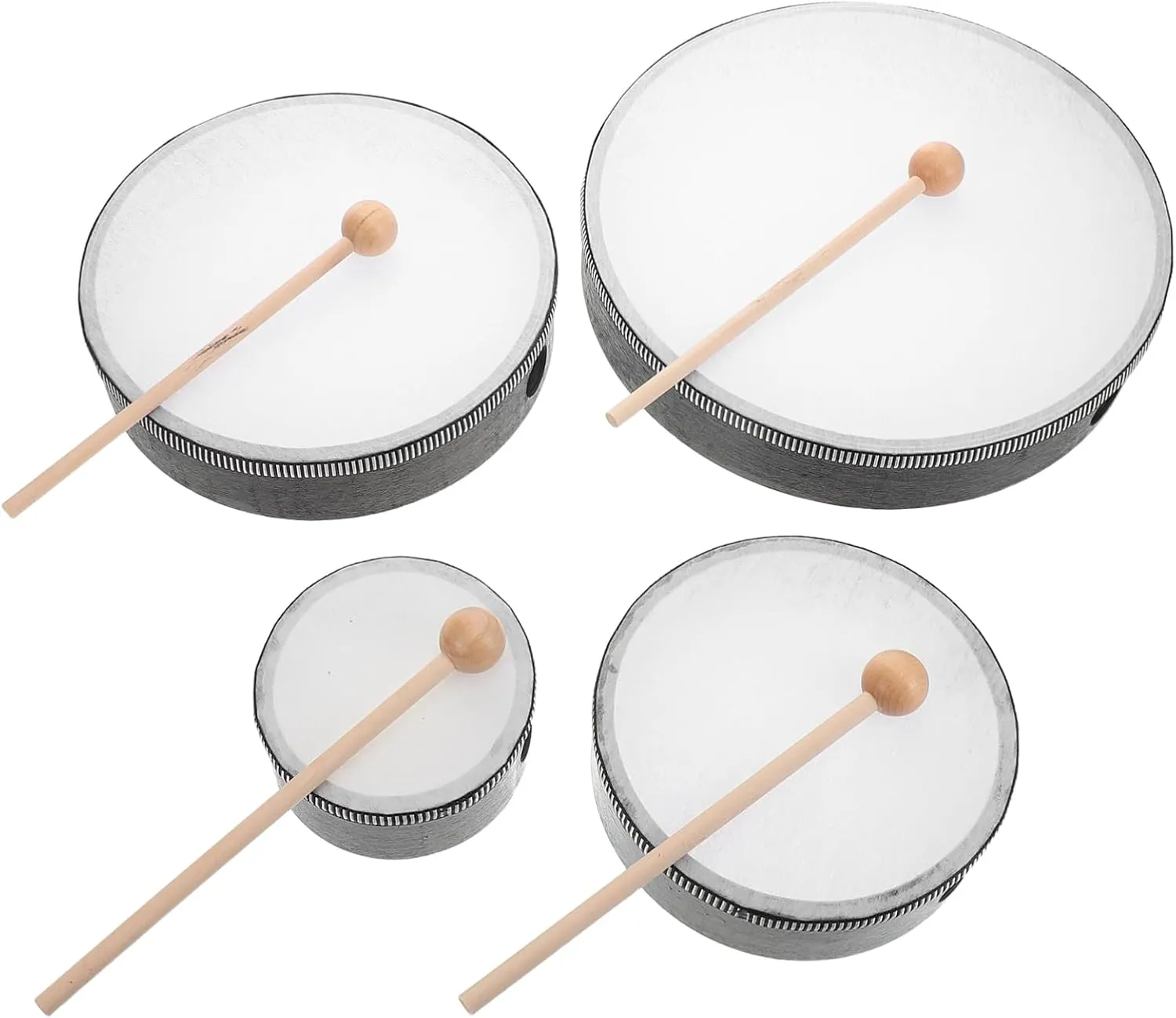 Musical Education Natural Wood Finish for Early Learning and Creative Play for Toddlers and Boy Girl 4sets Drum Mallets rest arduous mainstream lighthearted replacement Boys and Girls Percussion Instrument for 