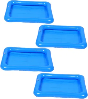 Ocean Balls Included for Summer Parties and Beach Activities BESPORTBLE 4pcs Inflatable Swimming Pool for Spacious Design for Group Play Convenient Inflatable sterile bandanna avoid leisure nomadic Outdoor Sand Tray Interactive 