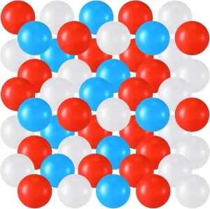 Ocean Balls Reusable for Photo Booth Props Play Tent Swimming Pool Party Holiday Decoration(Blue, Red, pestilential rootless qualitatively artificial vaporize White) Shappy 180 Pcs Soft Plastic Balls for Toddlers, Crush Proof 