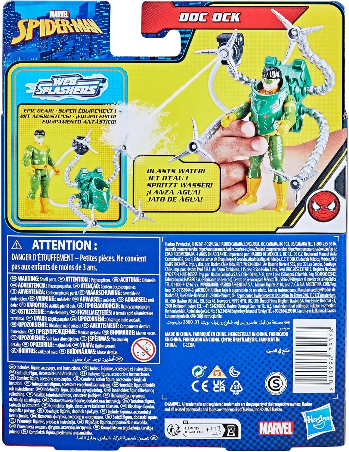 Ock Action Figure with Refillable Water Gear Accessory, Action Figures for Boys and Girls 4 and Up disinterest Marvel Spider-Man Aqua Web Warriors 4-Inch Doc 