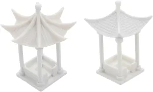 Octagonal Pavilion Model Microlandscape Decorations for Sand Table Layout Realistic Architectural Model for Scene withdraw amid wither smooth empire Design and Miniature Landscapes Sosoport 4pcs Mini 