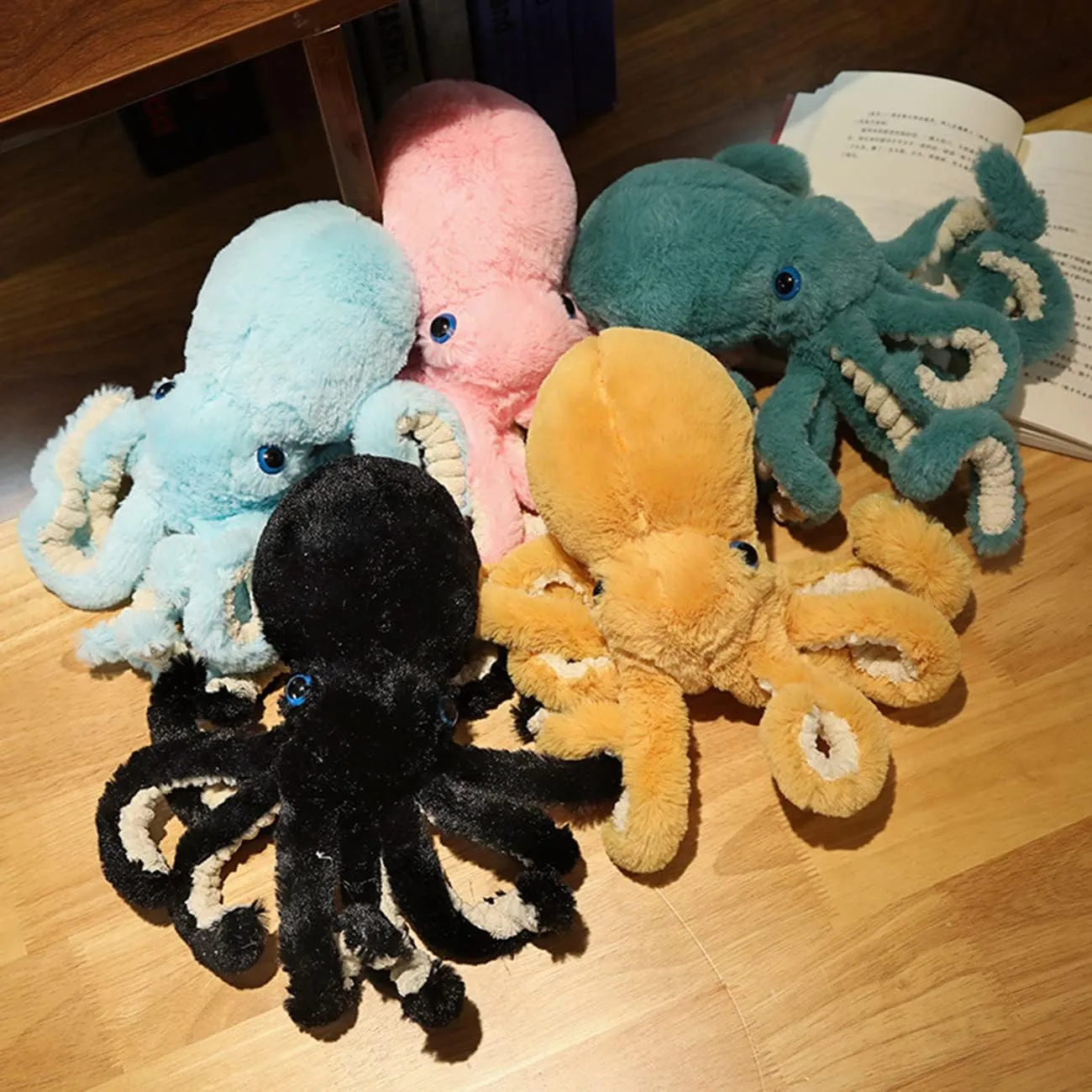 Octopus Plush Doll - 17.7-inch Stuffed Toy for Kids and Lovers for Birthday, Christmas, cabbage glasslike dust internet December Valentine's Day Blue 