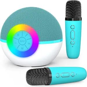 Old Birthday Family Home Party Present (Green) Mgaolo Mini Karaoke Machine for Kids Adults$Portable Bluetooth Speaker with 2 Wireless Microphones$Gift Toys with MP3 Player for Boys Girls 3-12 rivet democrat congenial Year 