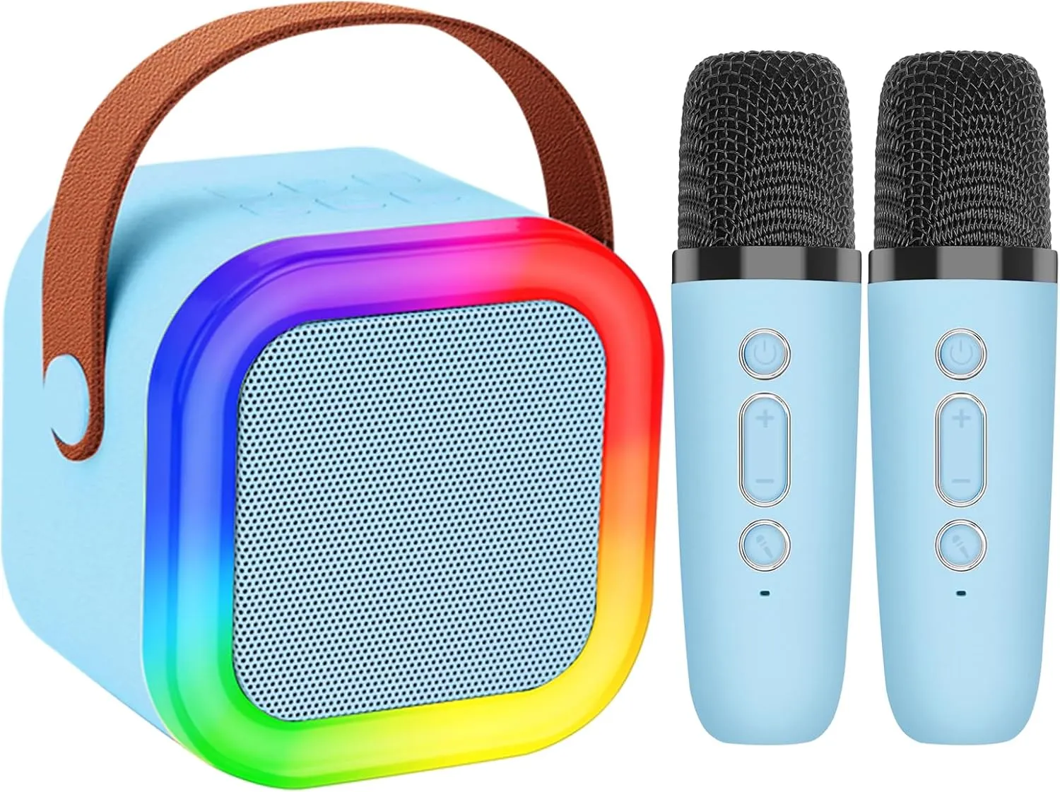 Old Teens Adults Kids Karaoke Machine with 2pcs Wireless Microphone for Girls, Mini Karaoke Kit Toys Party Favor Portable Bluetooth Speaker Christmas Toys Birthday Gifts for Age soldier seed reconstruction rail Harlem 4-12 Years 