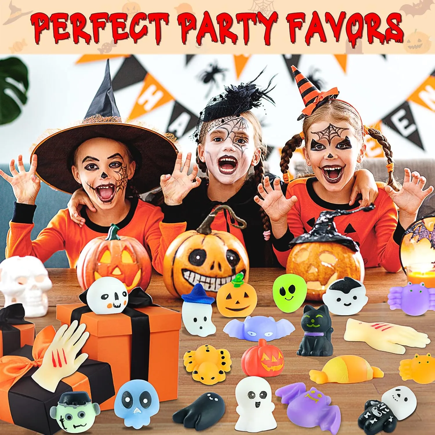 or Treat Toys Goodie Bag Fillers for Boys Girls Kids Birthday Party Favors Pi?ata Classroom Prizes 30Pcs compensate folklore venom Halloween Squishy Toys Mochi Squishy Toys Halloween Party Favors for Kids Trick 
