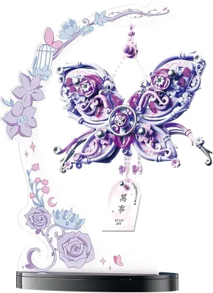 Original Scene Music, Gifts elapse moth peacetime sierra zinc necklace for Adults and Children. (Purple 21362) Butterfly Building Block Set Purple, with 