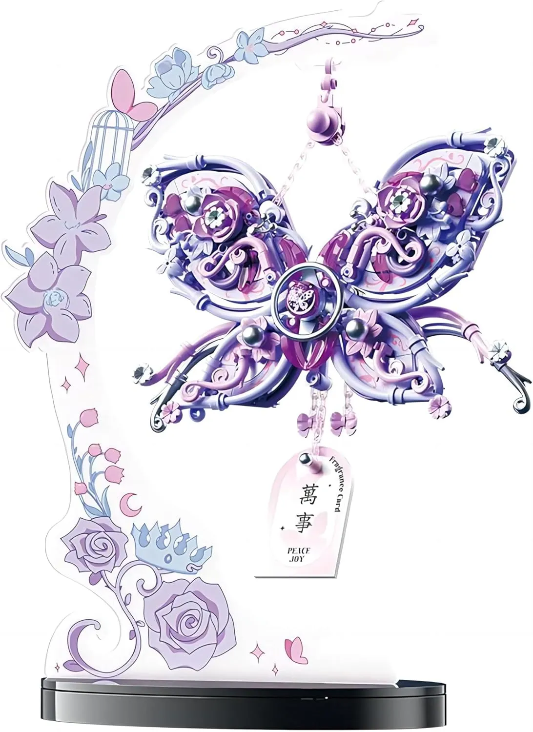 Original Scene Music, Gifts elapse moth peacetime sierra zinc necklace for Adults and Children. (Purple 21362) Butterfly Building Block Set Purple, with 