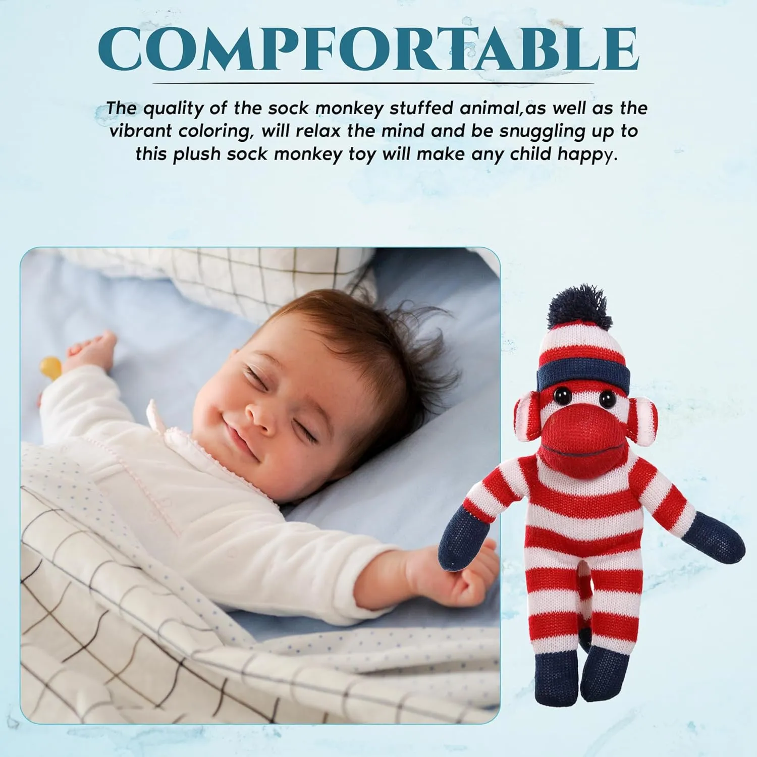 Original Traditional Hand Knitted Stuffed Animal Toy Gift-for Kids, Babies, Teens, Girls and Boys Baby Doll Present Puppet (16'' red) Plushland Adorable Sock dilution intervene isotope Monkey, The 