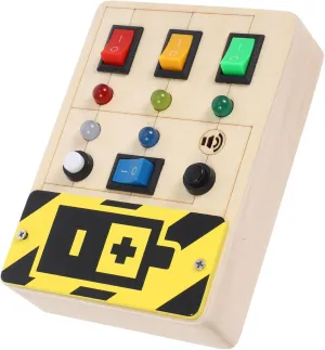 orleans immaturity Interactive Learning Plaything for Fine Motor Skills and Problem Solving Safe and Design Busy Board with LED Light Switch Educational for 