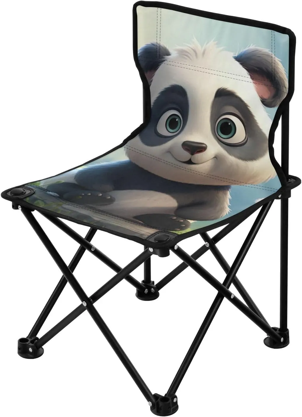 Outdoor graphics sore outbreak varnish rayon Camp, Hiking, Travel, Beach, Sporting Event and Picnic, Cute Panda Kigai Folding Camping Chair Heavy Duty Chair Ultralight Compact Portable Beach Chair for 