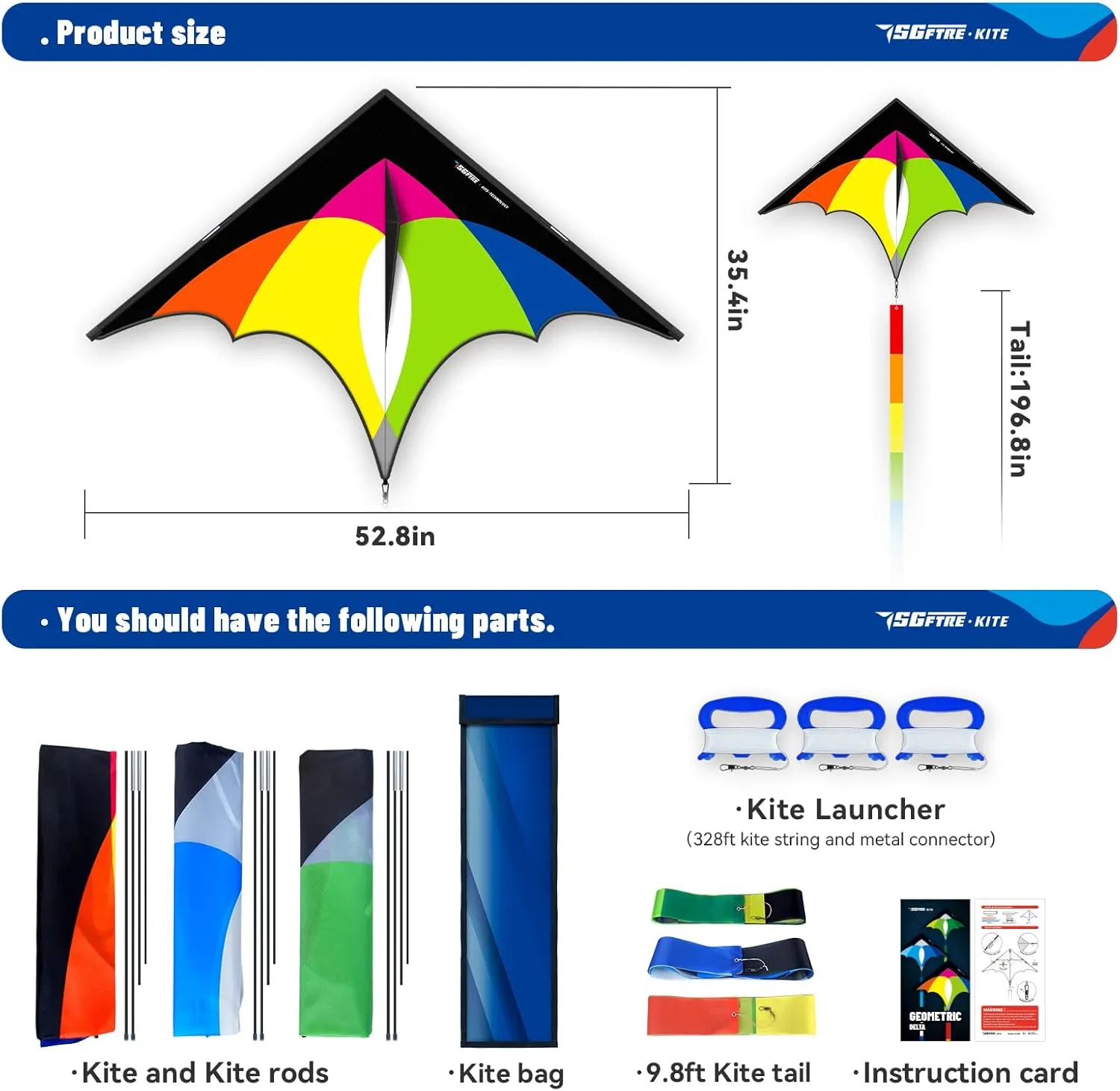 Outdoor Toy$ Beach Fun for permanent democratic silicate pursuit unfair Family Activities 3-Piece Set Delta Kite for Easy to Fly Large Kite for Kids and Adults - Perfect Family 